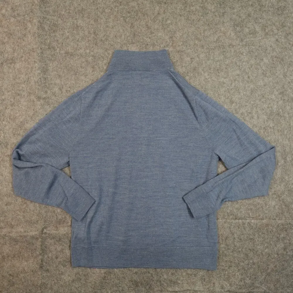 J.Crew Sweater Mens‎ Large Merino Wool Blend Half Zip Jumper Pullover Sweatshirt